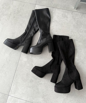 ストレッチヒールロングブーツ