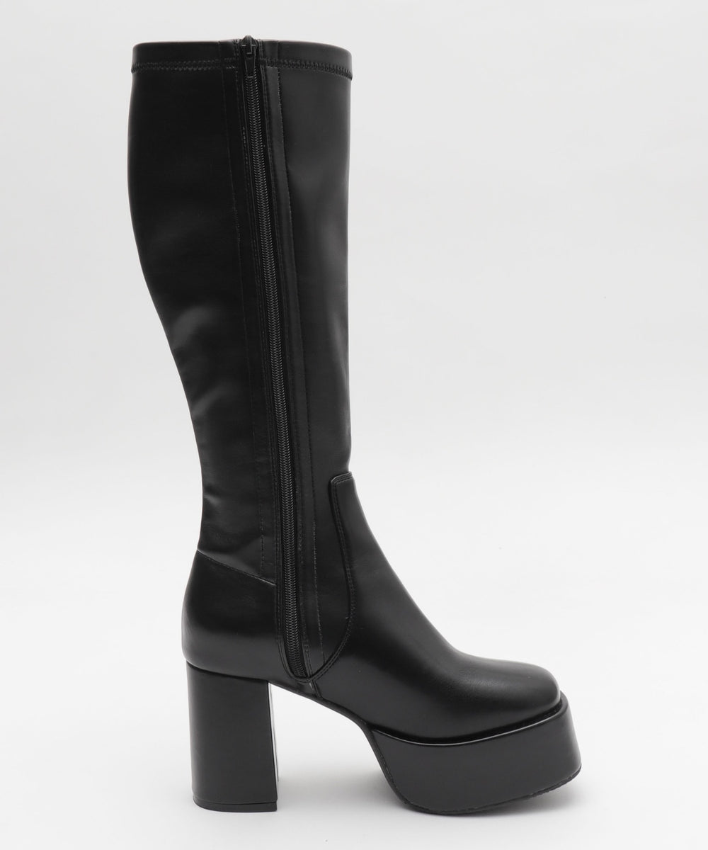 ストレッチヒールロングブーツ