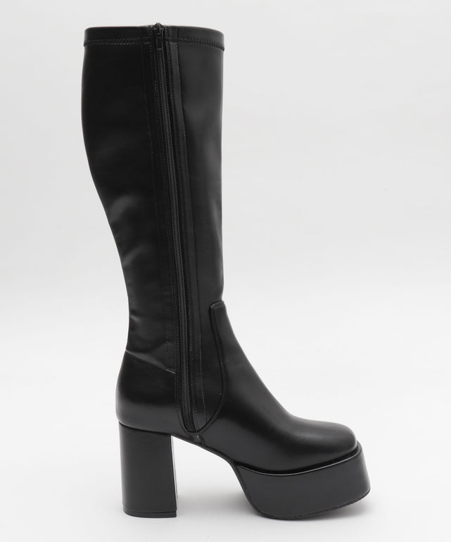 ストレッチヒールロングブーツ