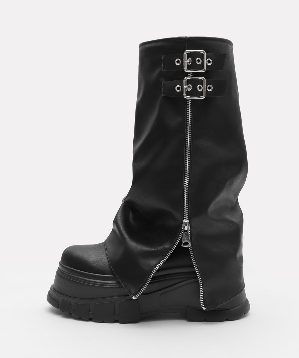 厚底カバーロングブーツ