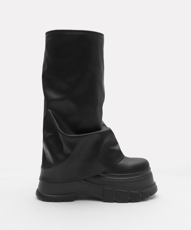 厚底カバーロングブーツ