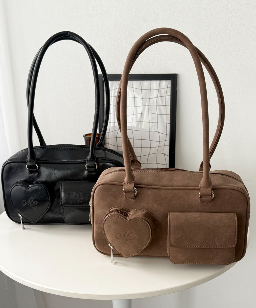 ハートポケットボストンバッグ