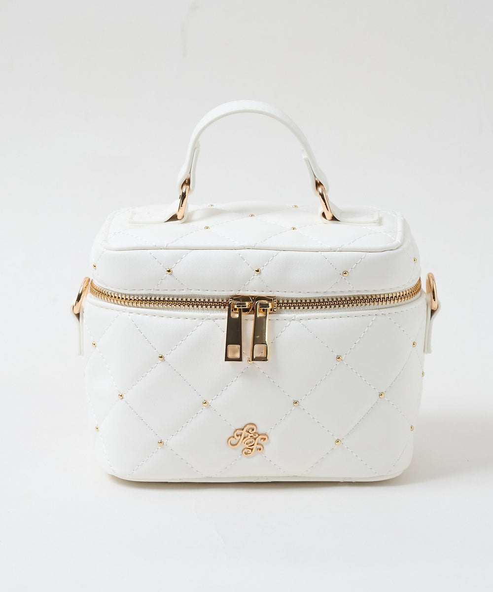 メタルパーツキルティングバニティショルダー