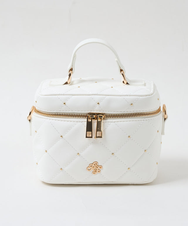 メタルパーツキルティングバニティショルダー