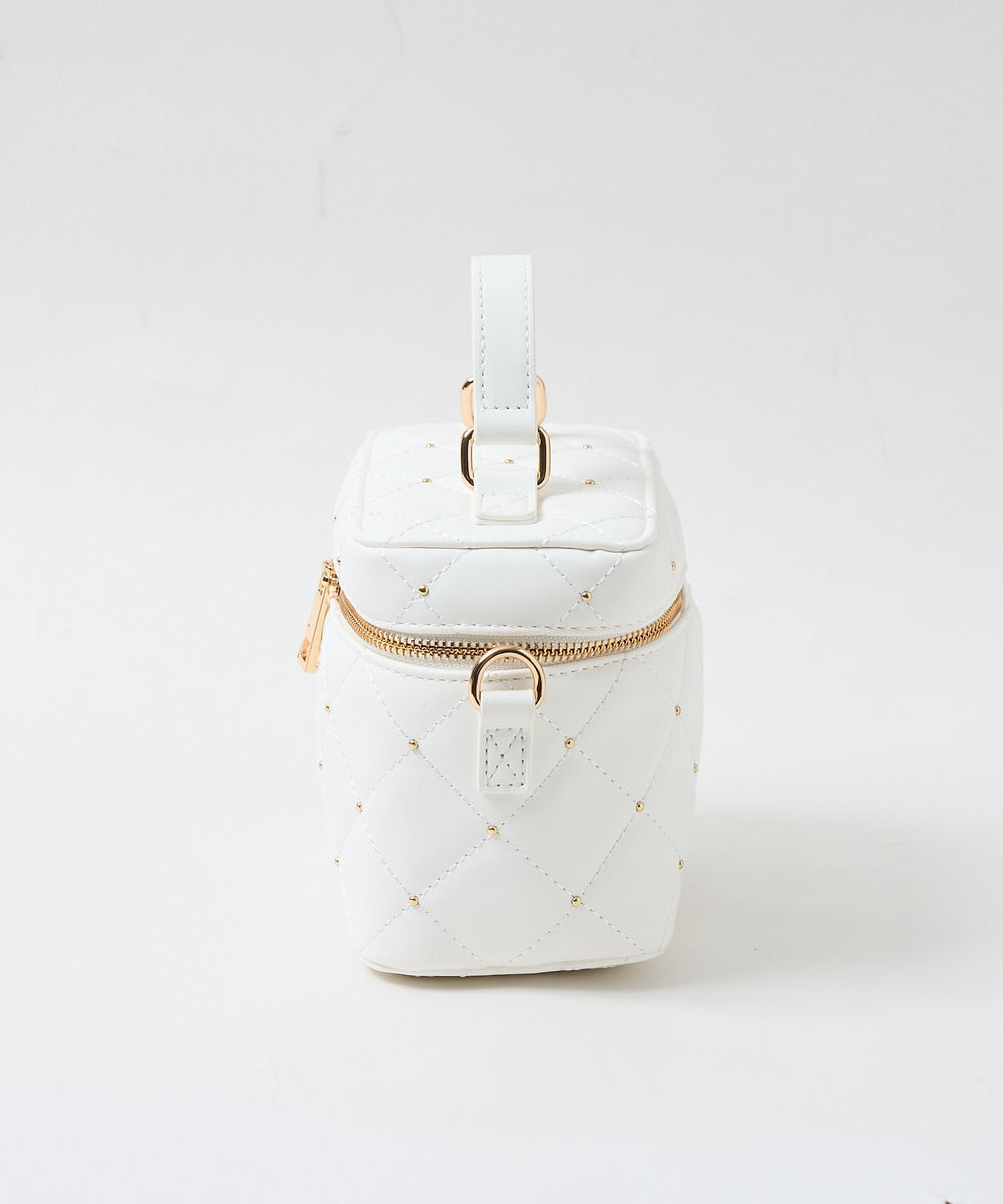 メタルパーツキルティングバニティショルダー