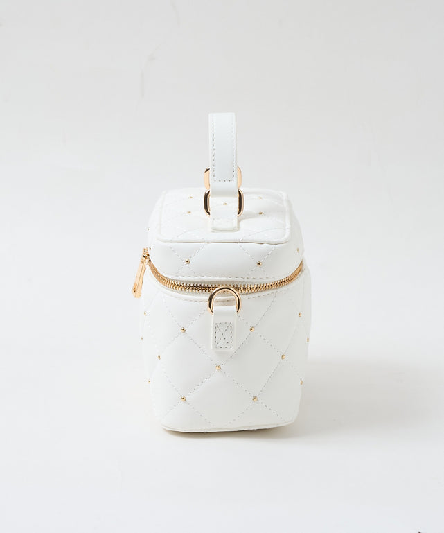 メタルパーツキルティングバニティショルダー