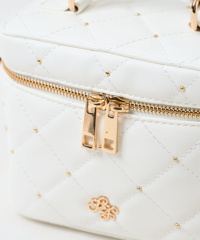 メタルパーツキルティングバニティショルダー