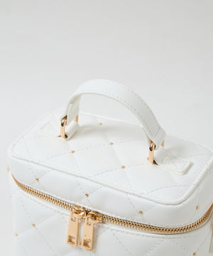 メタルパーツキルティングバニティショルダー