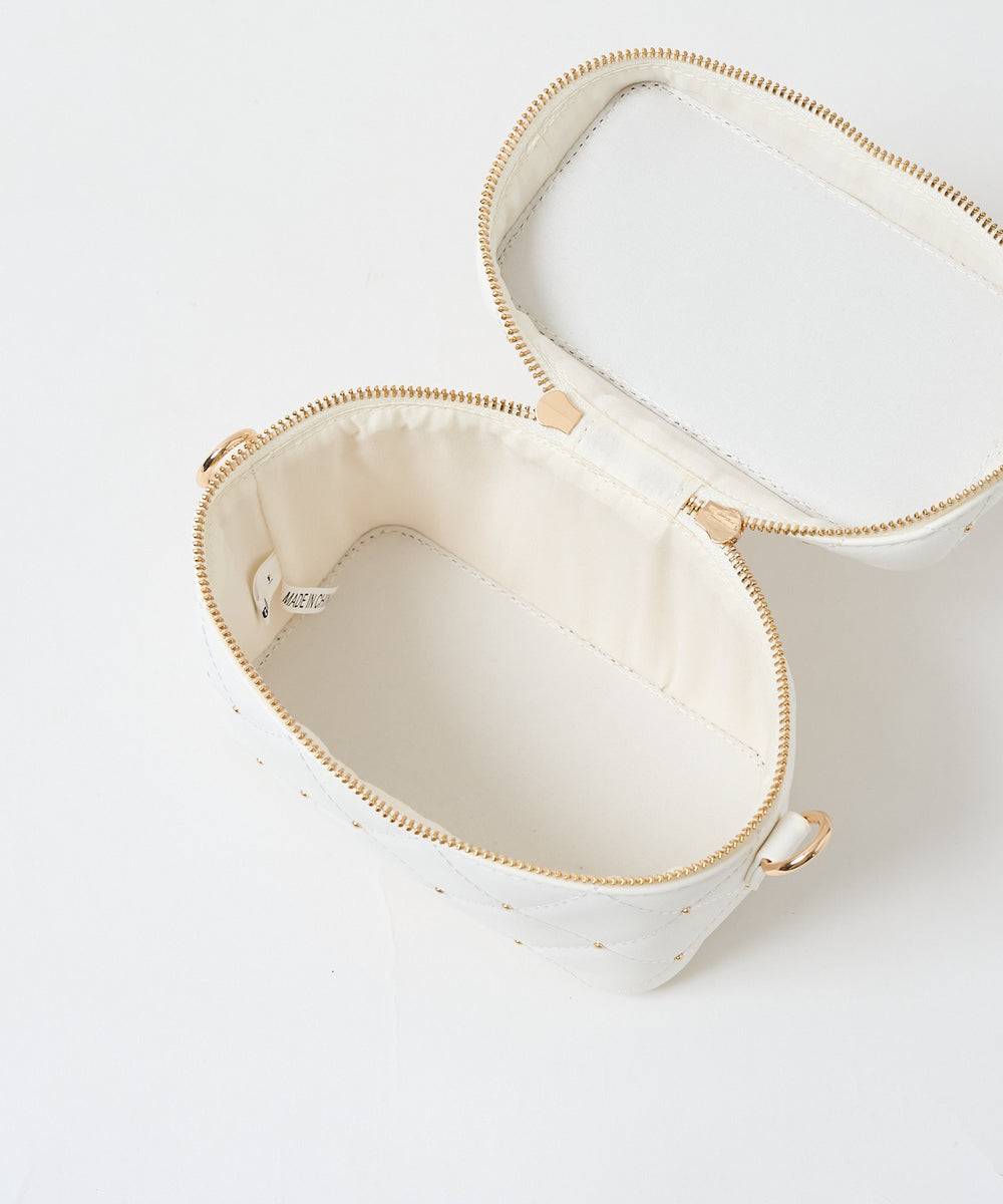 メタルパーツキルティングバニティショルダー