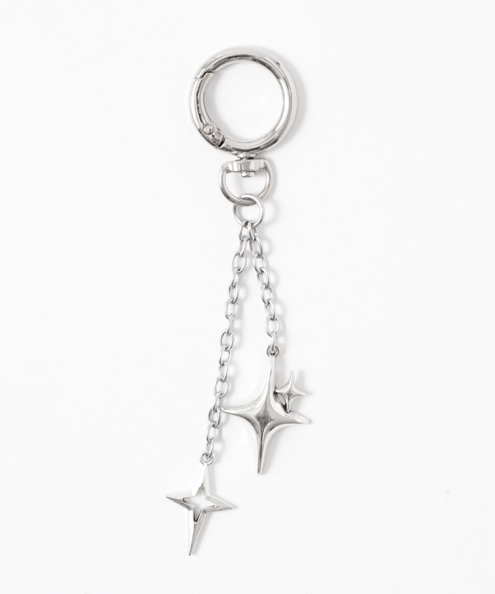 キラキラチャーム付きドラムボストンバッグ