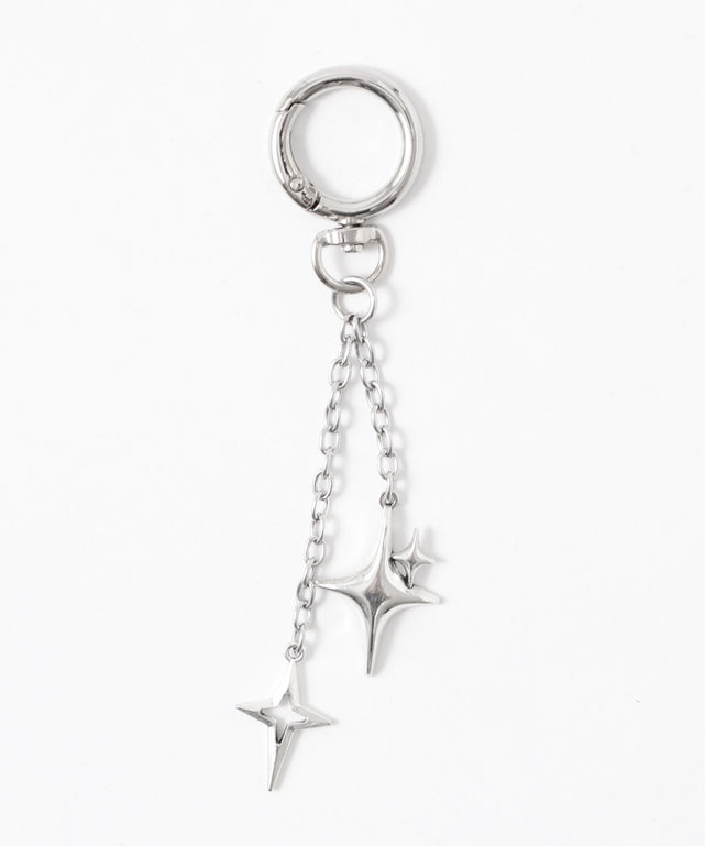 キラキラチャーム付きドラムボストンバッグ