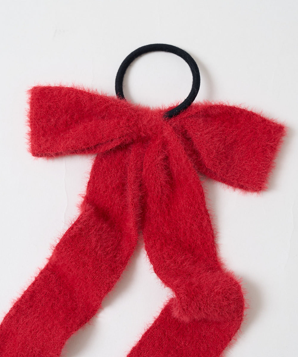 Lシャギーニットリボンゴム