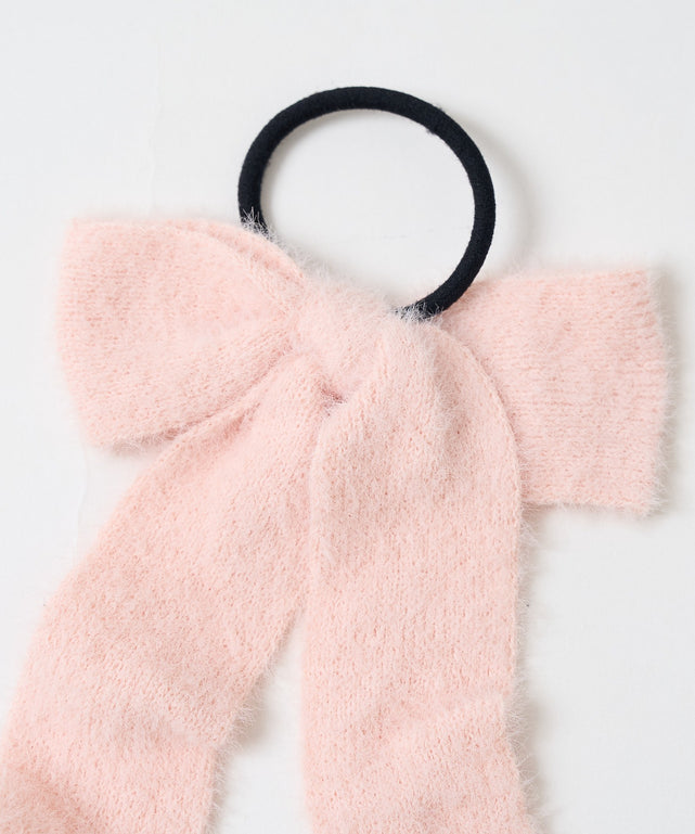 Lシャギーニットリボンゴム