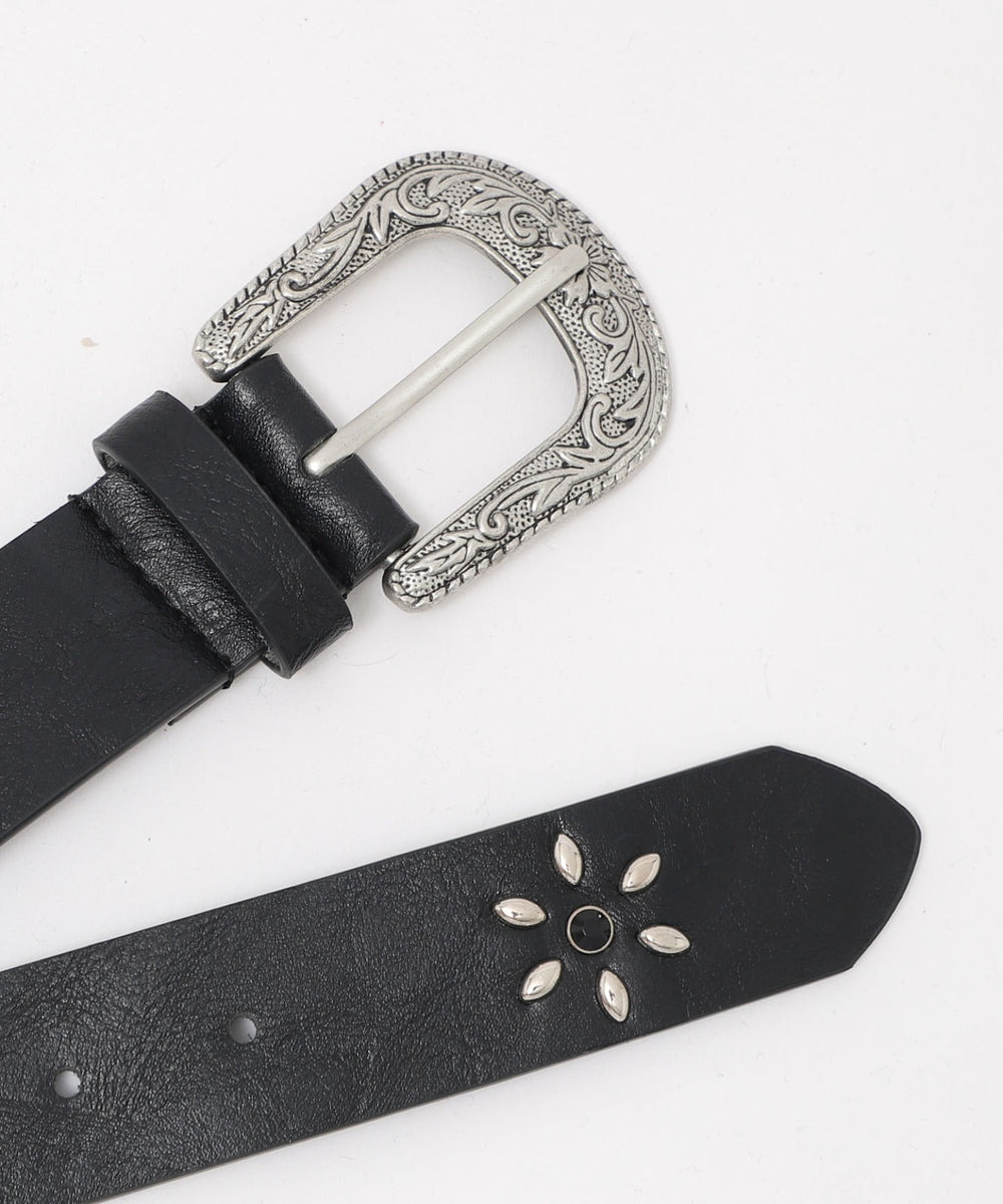 m.a+ ブラック クロススタッズベルト 黒 サイズM m.a+ ブラック クロススタッズベルト 黒 サイズM Mクロスモチーフ