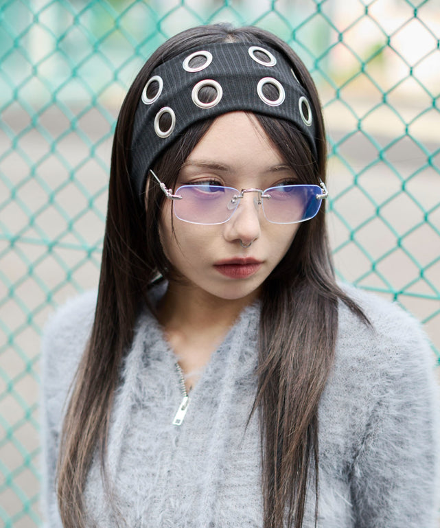 【新品未使用】 kinema knit hair band 【ネイビー】 border hair band – Maison Kinema