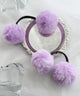 L2Pダブルポンポンヘアゴム/Lパープル