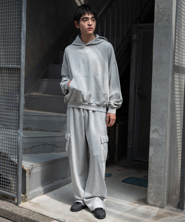 杢グレー　モデル：180㎝　L着用