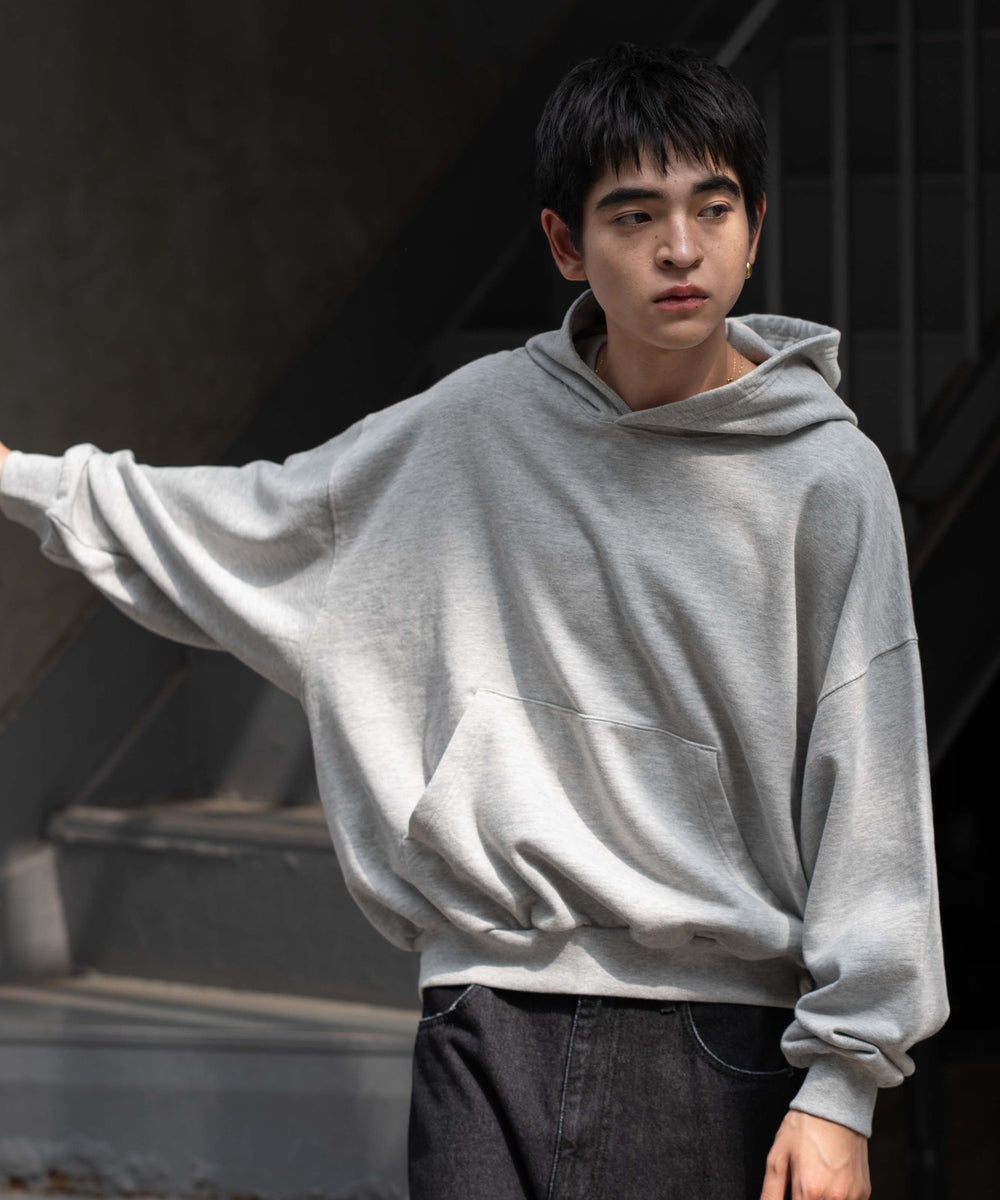 杢グレー　モデル：180㎝　L着用