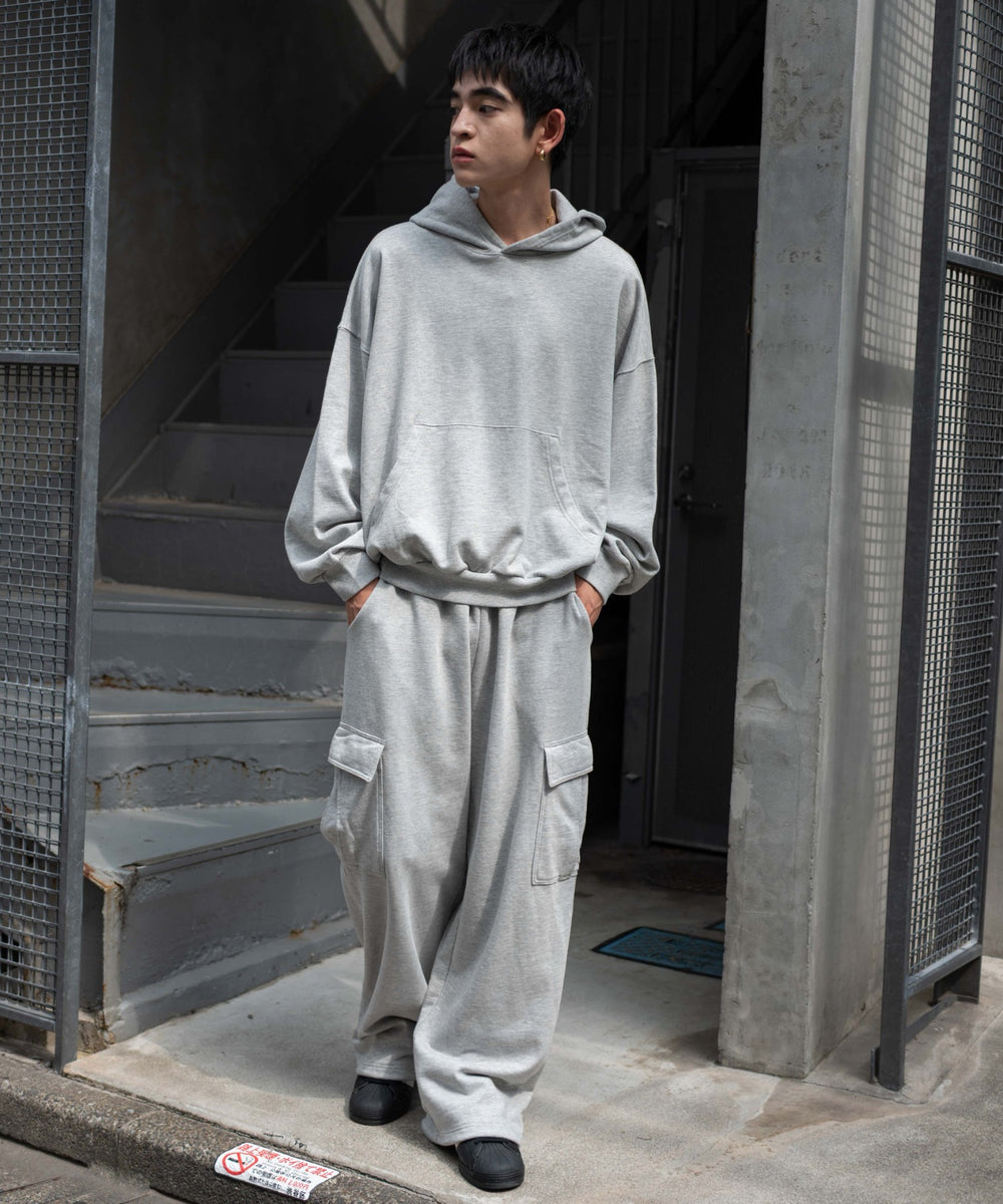 杢グレー　モデル：180㎝　L着用