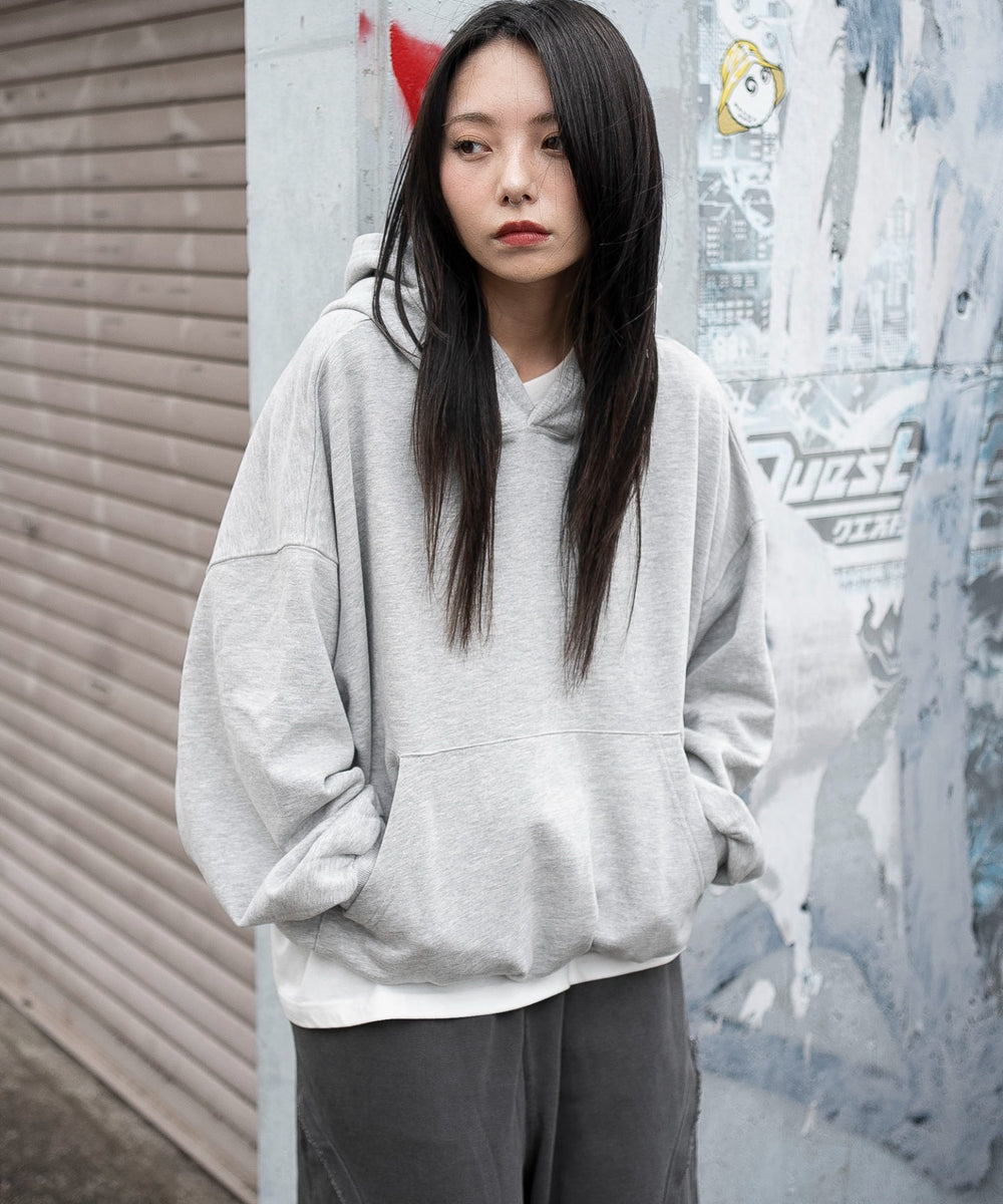 杢グレー　モデル：159cm M着用