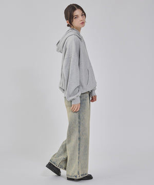 杢グレー モデル：162cm 　M着用