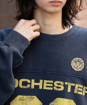 裏起毛ケミカルウォッシュナンバリングプルオーバー