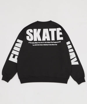 裏起毛アクセ付きストレートラインプルオーバー