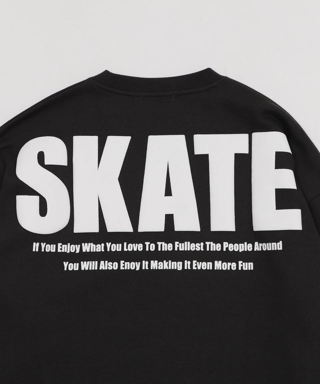 裏起毛アクセ付きストレートラインプルオーバー