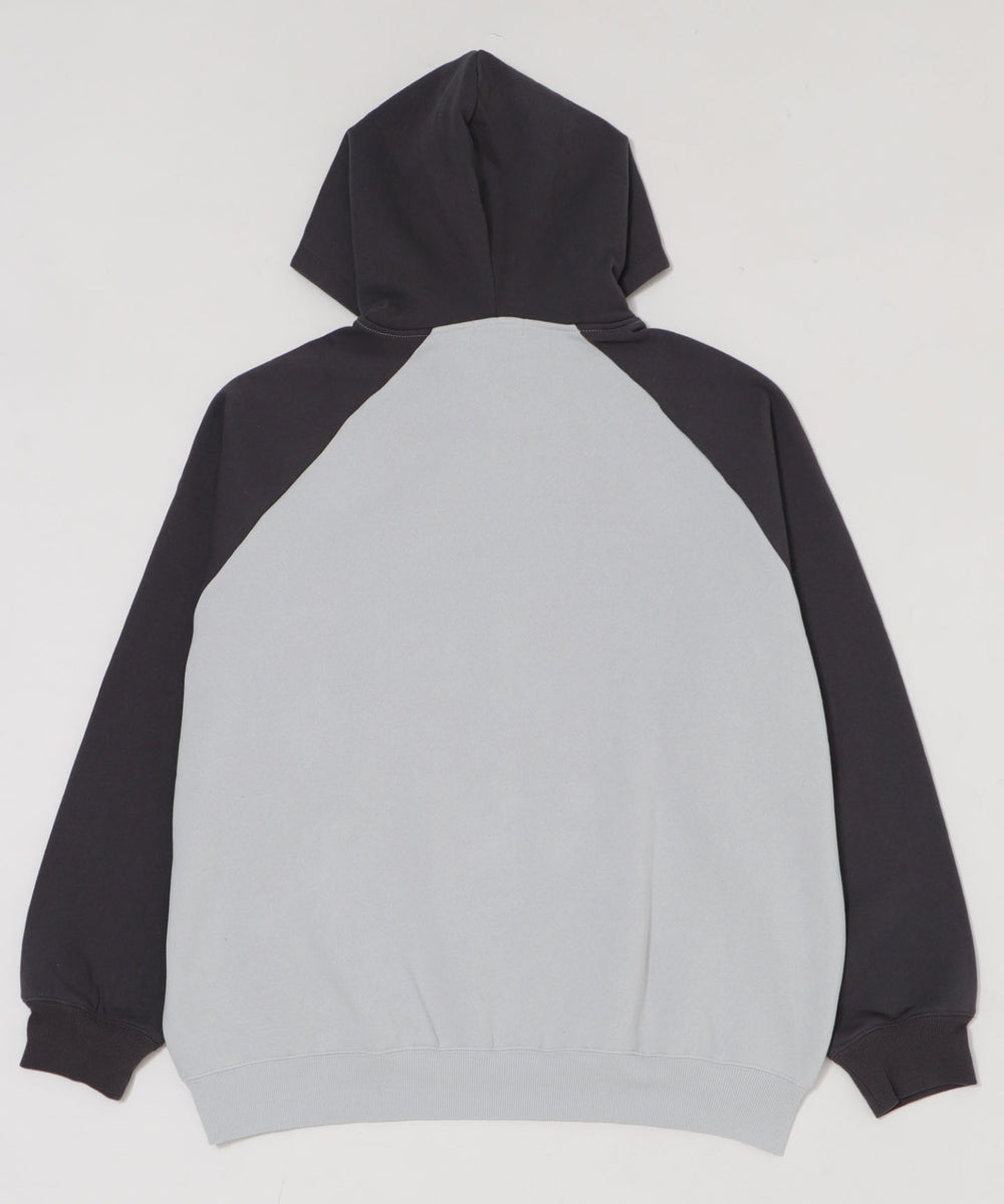 裏起毛ラグランプルパーカー