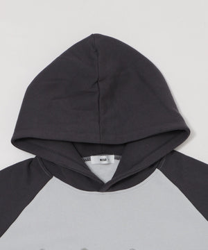 裏起毛ラグランプルパーカー