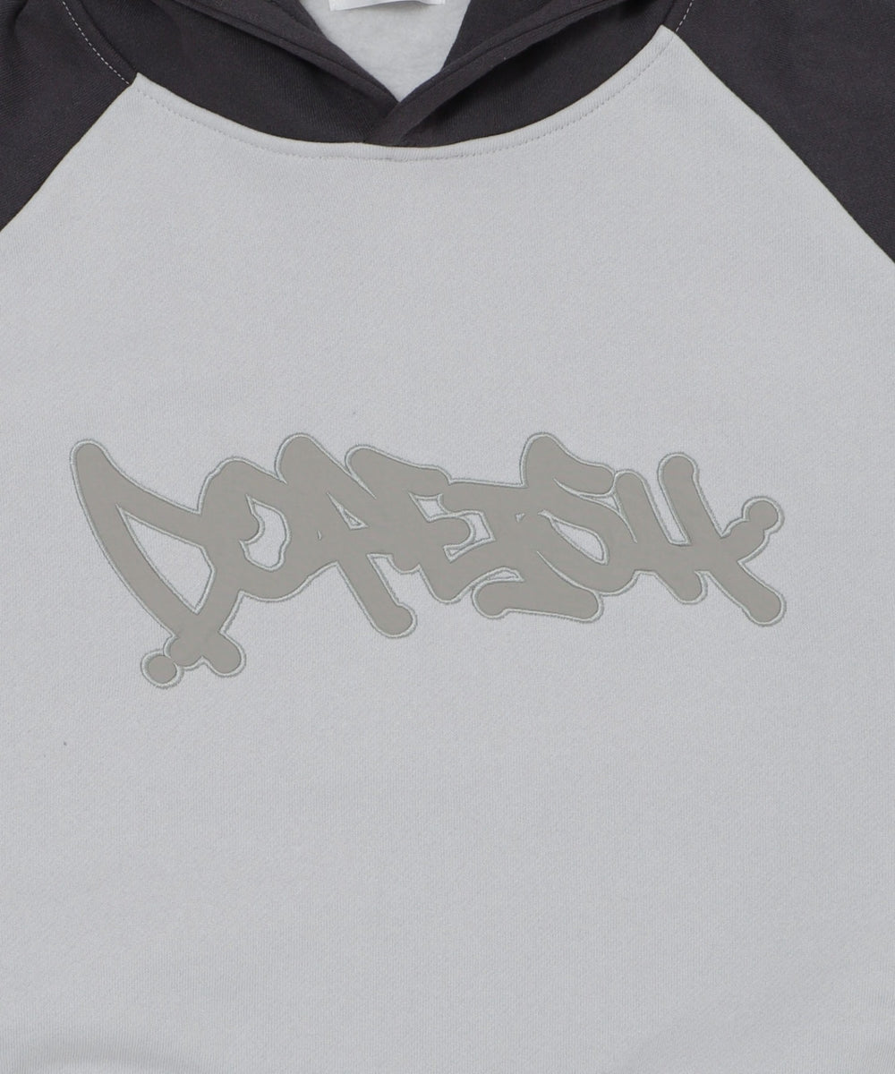 裏起毛ラグランプルパーカー