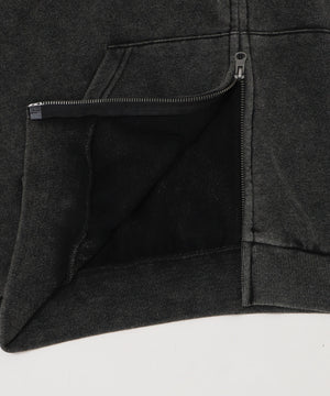 裏起毛ショートグラフィックZIPパーカー