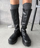 プレーンロングブーツ/ブラック
