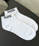 FAITHロゴショートソックス(23-25cm)/ホワイト