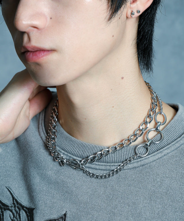 Mコンビネーションチェーンチョーカー/柄1