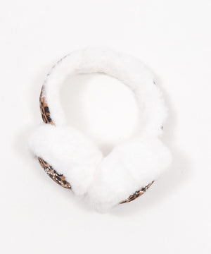 リボンラインストーンファーイヤーマフ