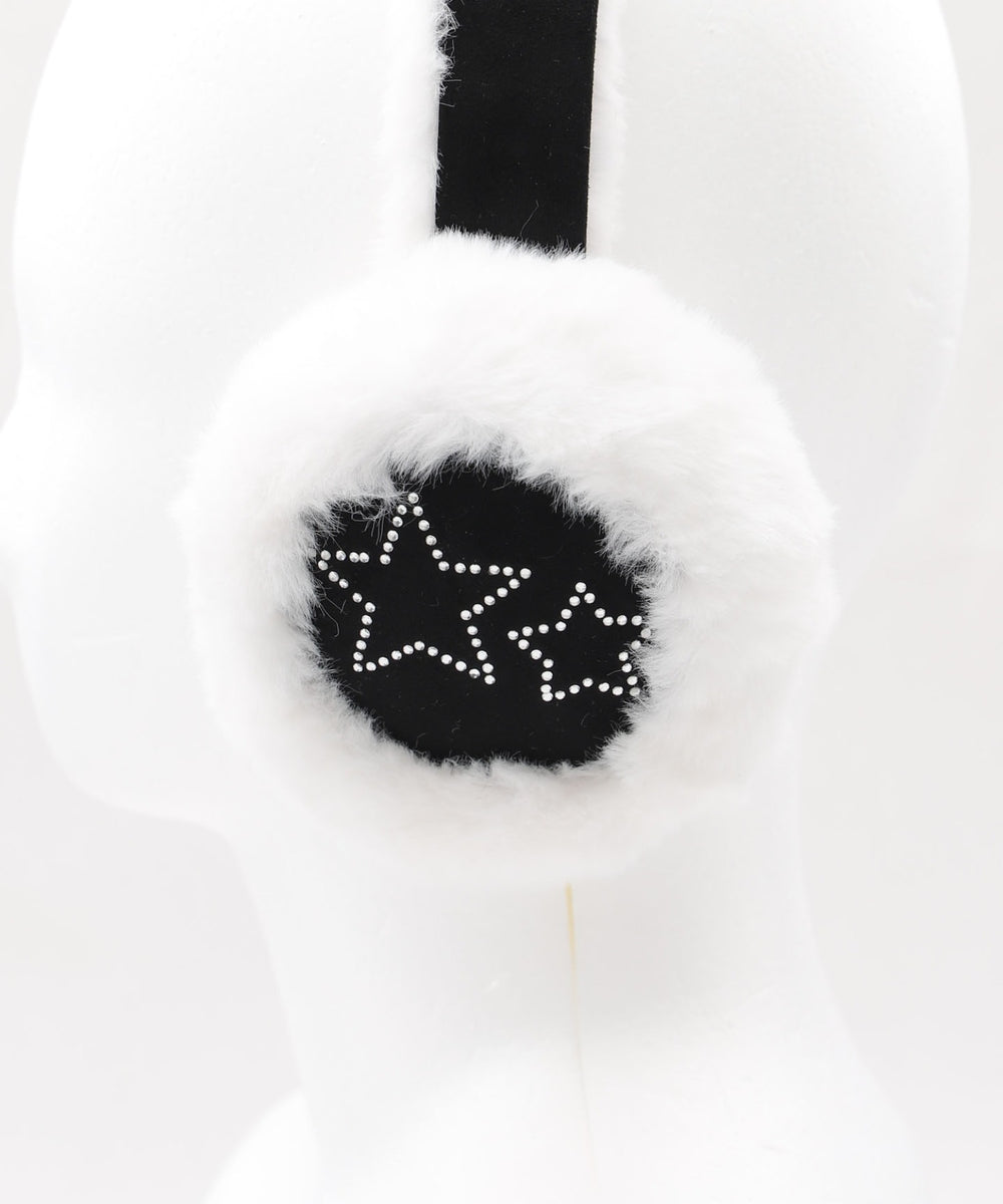 スターラインストーンファーイヤーマフ