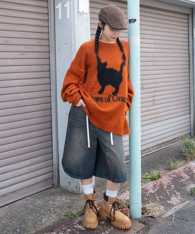 オレンジ　モデル：161cm L着用