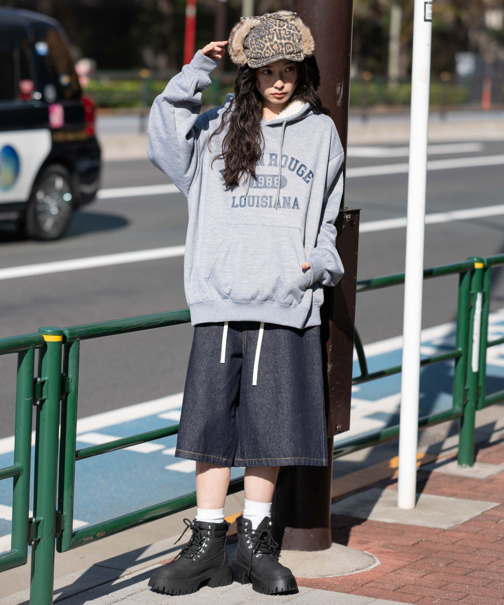 杢グレー　モデル：161cm L着用