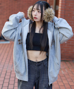 杢グレー　モデル：159cm L着用