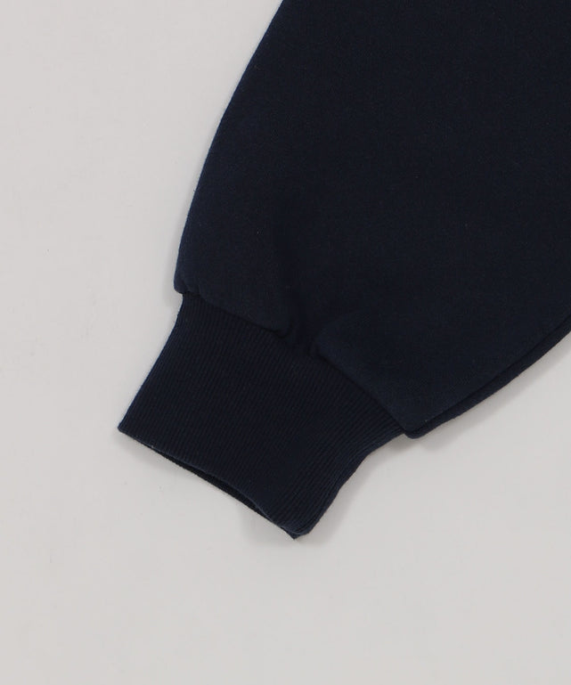 裏起毛レオパードワッペンダブルZIPパーカー