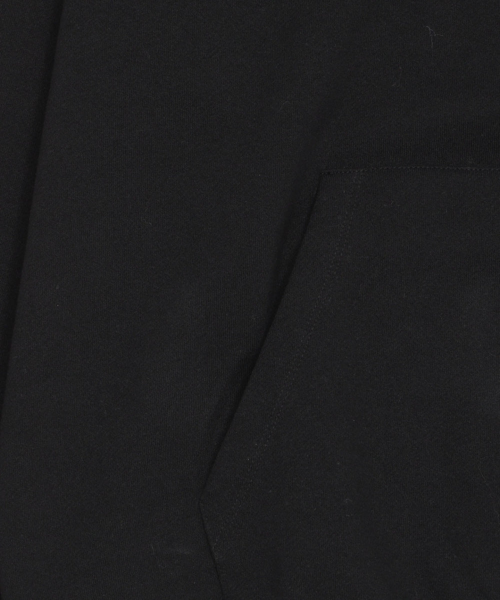 裏起毛エンボスステッチロゴプルパーカー