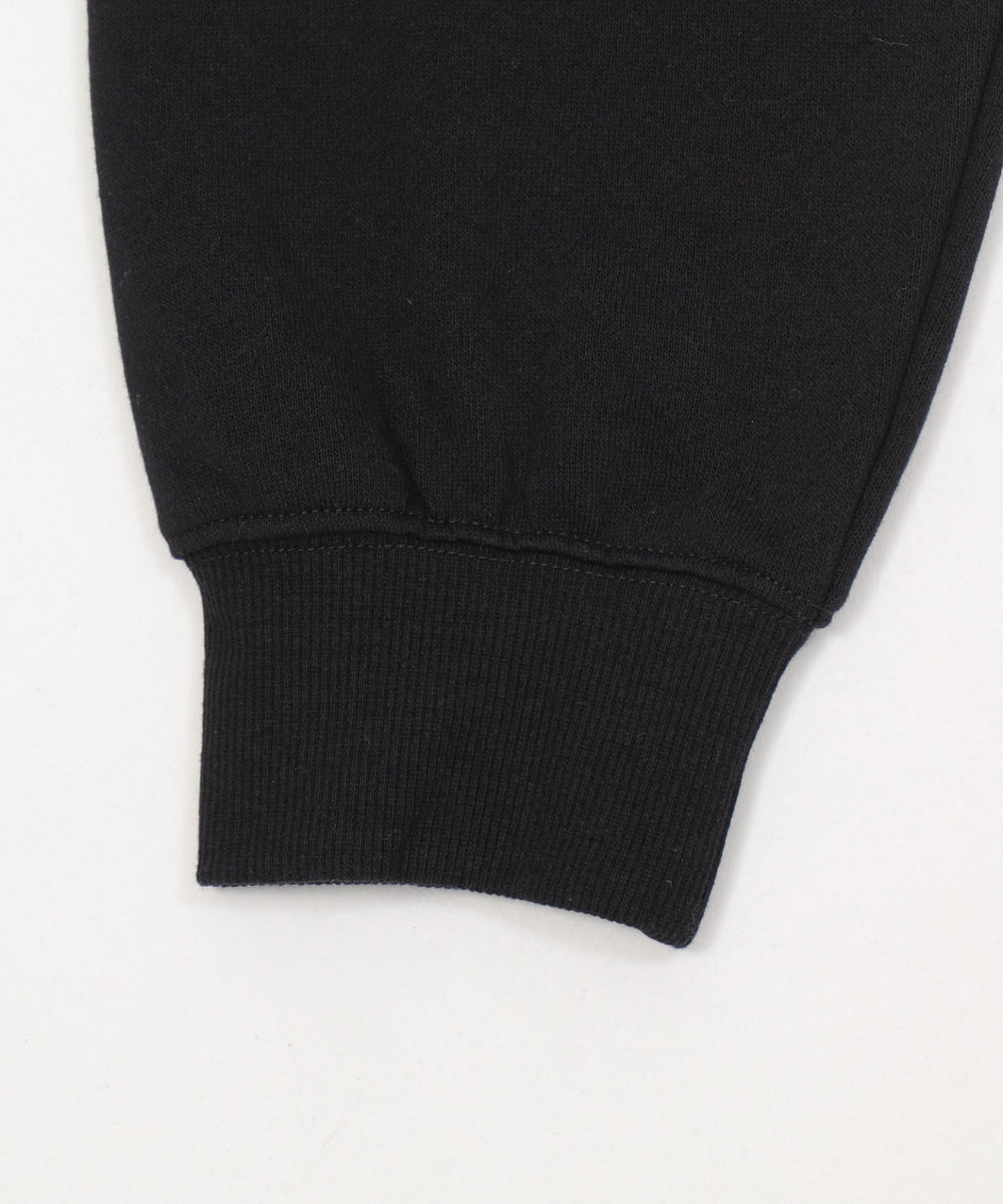 裏起毛エンボスステッチロゴプルパーカー