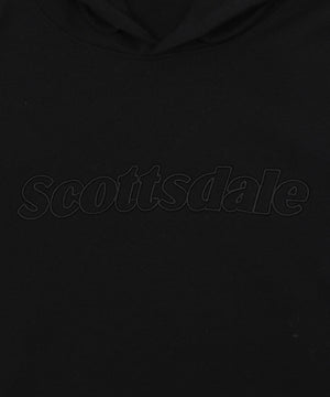 裏起毛エンボスステッチロゴプルパーカー