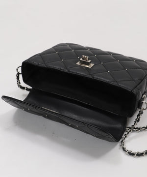キルティングフラップチェーンショルダー