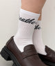 メッセージロゴソックス(23-25cm)/ホワイト
