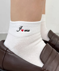 刺繍ロゴショートソックス(23-25cm)