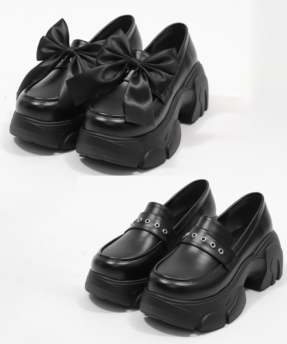 2wayリボン厚底ローファー