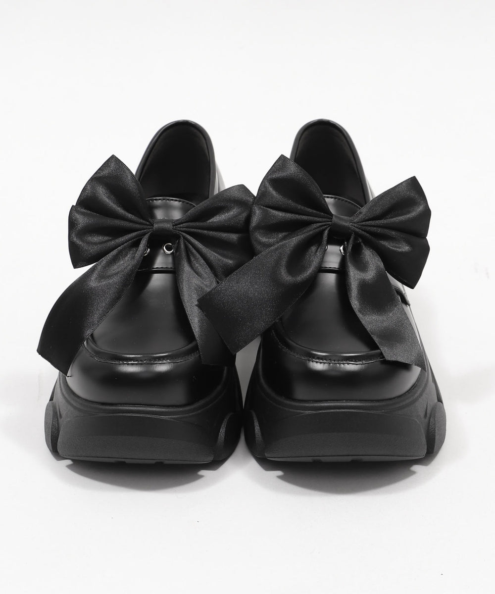 2wayリボン厚底ローファー