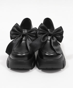 2wayリボン厚底ローファー